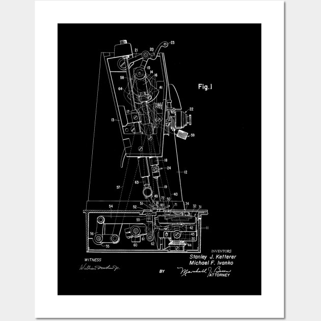 Chain Stitch for Lock Stitch Sewing Machine Vintage Patent Hand Drawing Wall Art by TheYoungDesigns